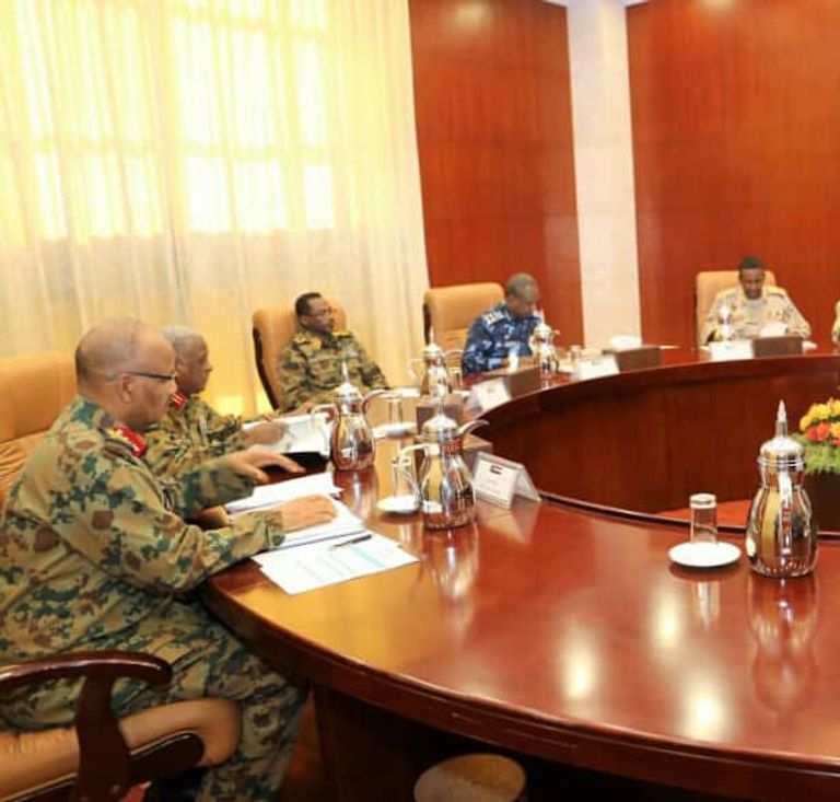 اجتماع المجلس العسكري الانتقالي في السودان