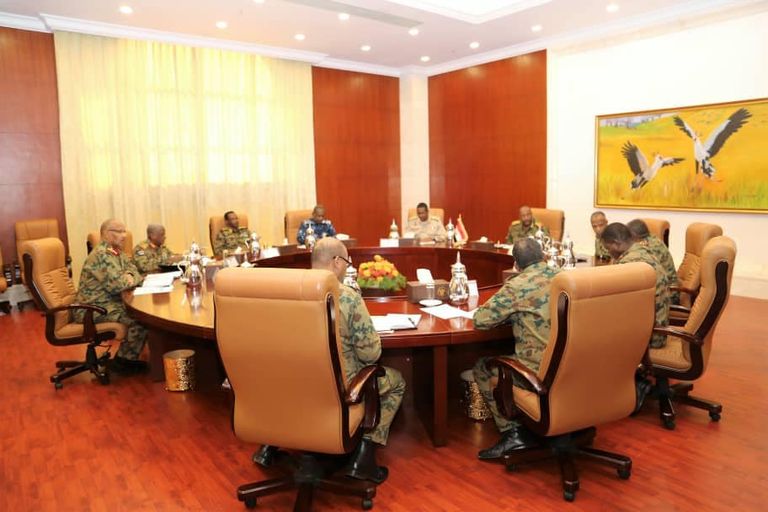 اجتماع المجلس العسكري الانتقالي في السودان