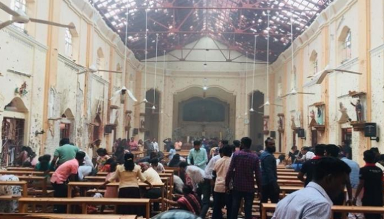 آثار الدمار بإحدى الكنائس السريلانكية - أرشيفية