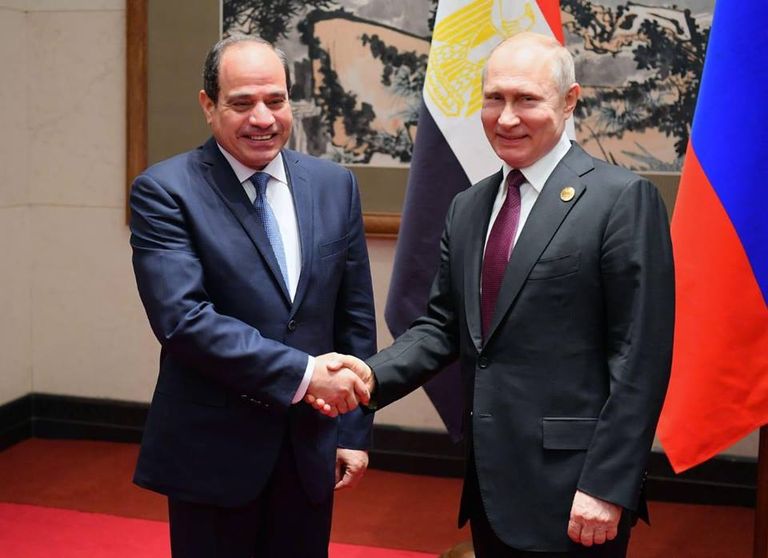 بوتين والسيسي على هامش الحزام والطريق من بكين