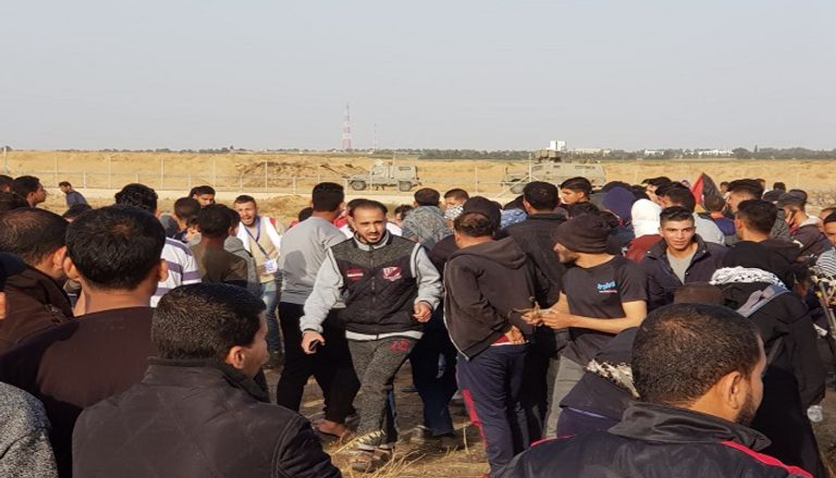 مسيرة الجمعة الـ 56 لكسر الحصار عن غزة