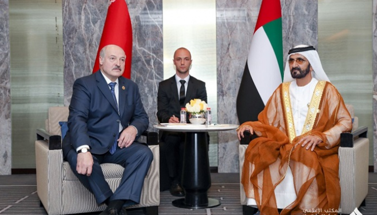 محمد بن راشد يلتقي رئيس بيلاروسيا