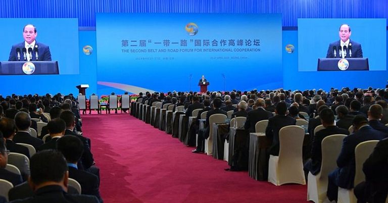 الرئيسان المصري والصيني