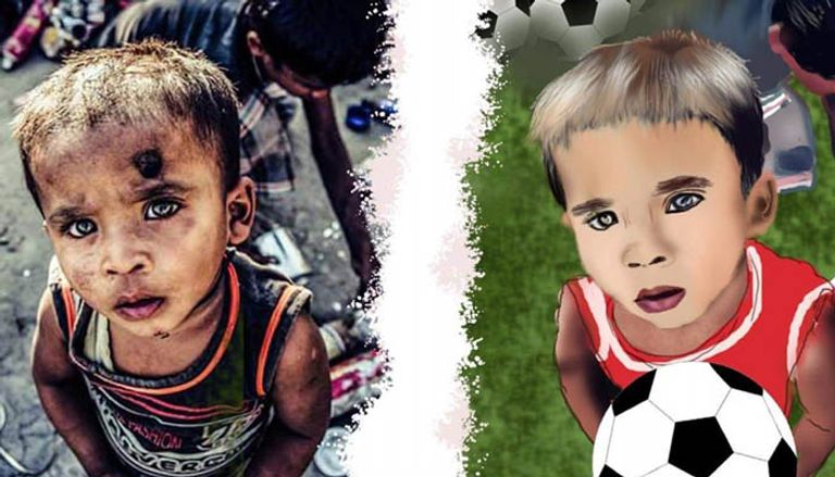 أحد أعمال الفنانة الفلسطينية إسراء صافي