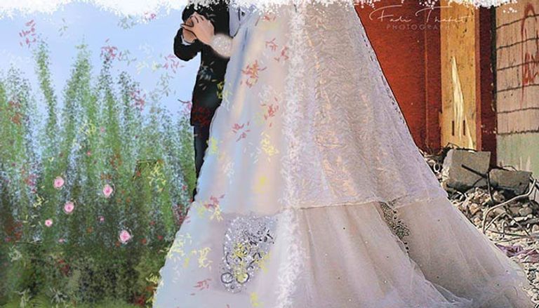 أحد أعمال الفنانة الفلسطينية إسراء صافي