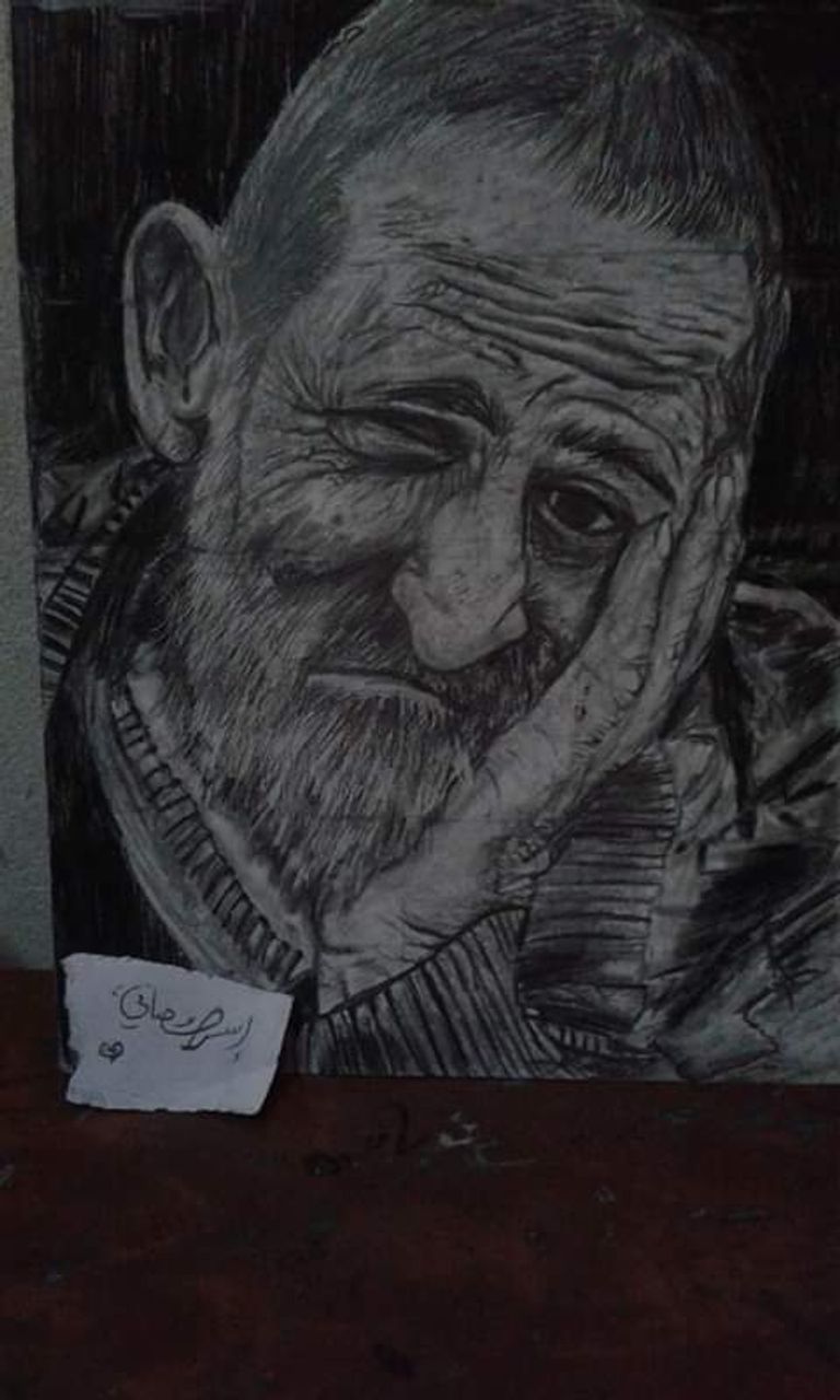 أحد أعمال الفنانة الفلسطينية إسراء صافي