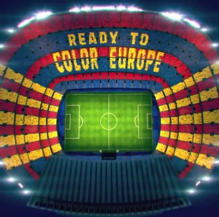 جماهير برشلونة ملعب كامب نو