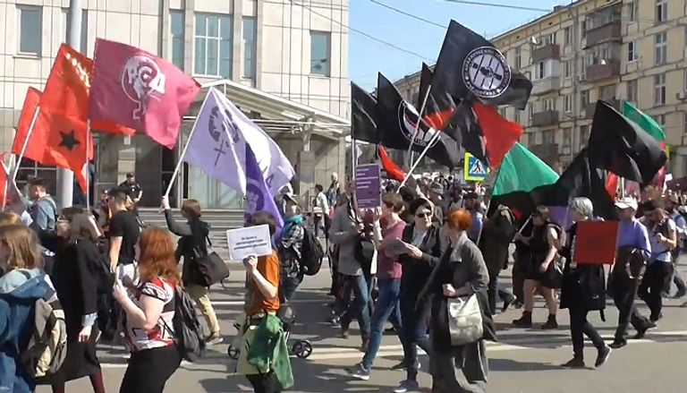 مسيرات بموسكو احتفالا بعيد العمال