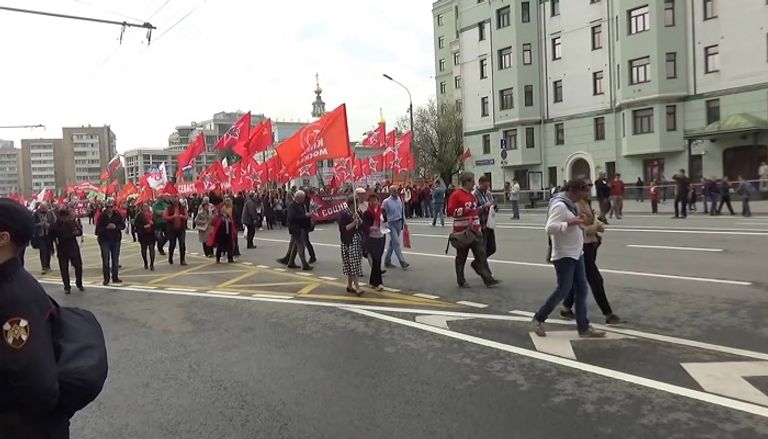 مسيرات بموسكو احتفالا بعيد العمال