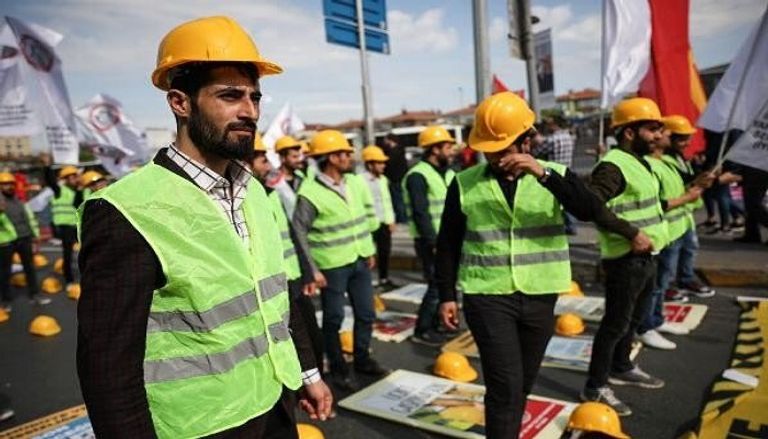 مظاهرات العمال في تركيا ضد سياسات أردوغان