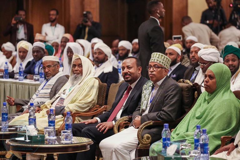 رئيس الوزراء الإثيوبي آبي أحمد خلال الفعالية