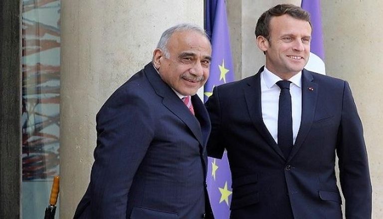 الرئيس الفرنسي ورئيس وزراء العراق في باريس