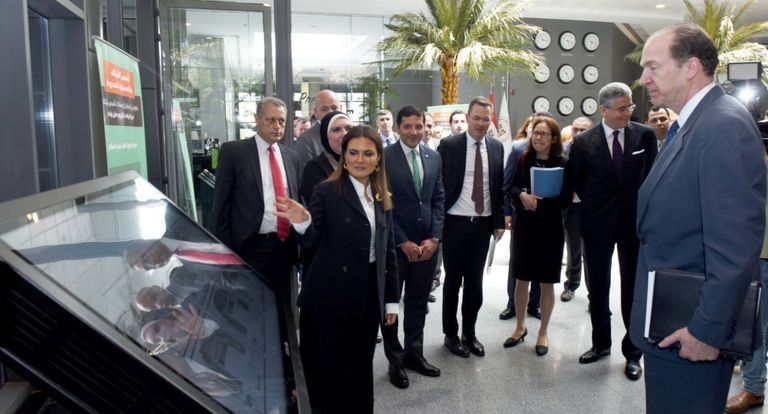 رئيس البنك الدولي ووزيرة الاستثمار المصرية