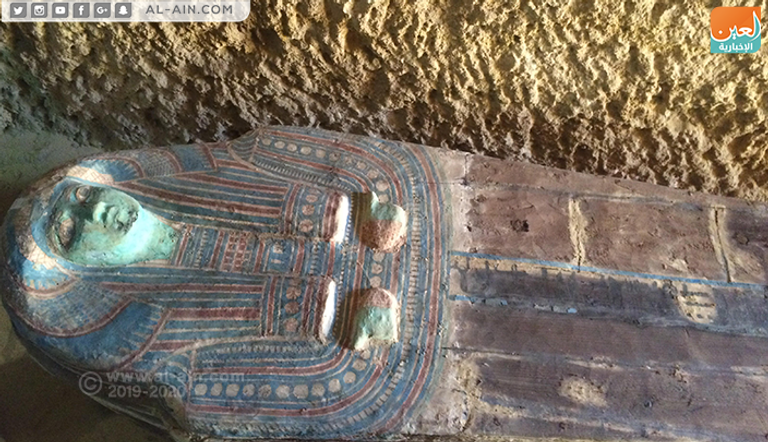 اكتشاف مقبرة فرعونية مزدوجة بمنطقة الأهرامات