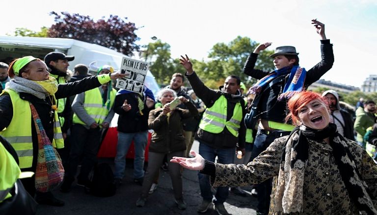 جانب من مسيرات السترات الصفراء في الأسبوع الـ25