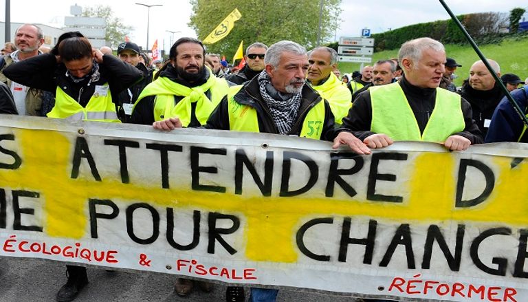 جانب من مسيرات السترات الصفراء في الأسبوع الـ25