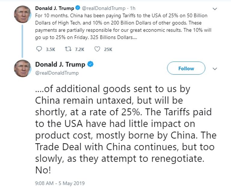 الرئيس الأمريكي دونالد ترامب