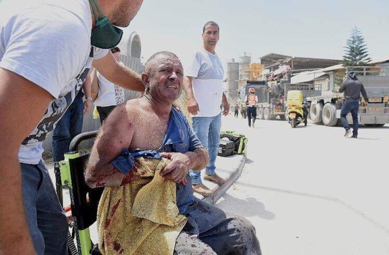 صورة متداولة لصاروخ سقط في إسرائيل