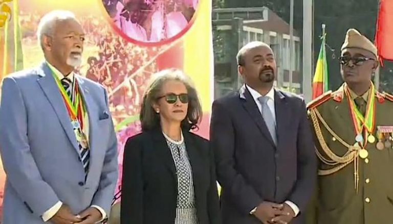 الرئيسة الإثيوبية سهلي زودي خلال الاحتفال بيوم المحاربين القدامى