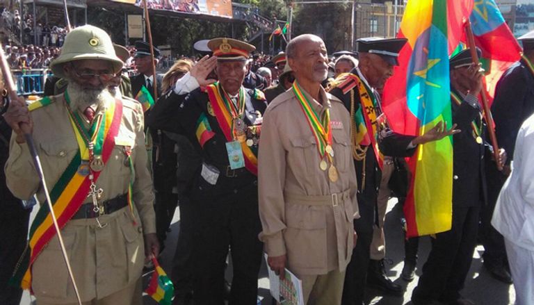 الرئيسة الإثيوبية سهلي زودي خلال الاحتفال بيوم المحاربين القدامى