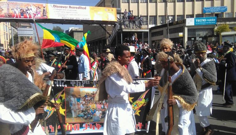 الرئيسة الإثيوبية سهلي زودي خلال الاحتفال بيوم المحاربين القدامى