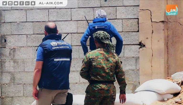 وفد أممي يرصد ألغام الحوثـيين فــي مطاحن الحديدة تمهيدا لتشغيلها وفد أممي يرصـد ألغام الحوثيين فــي مطاحن الحديدة تمهيدا لتشغيلها