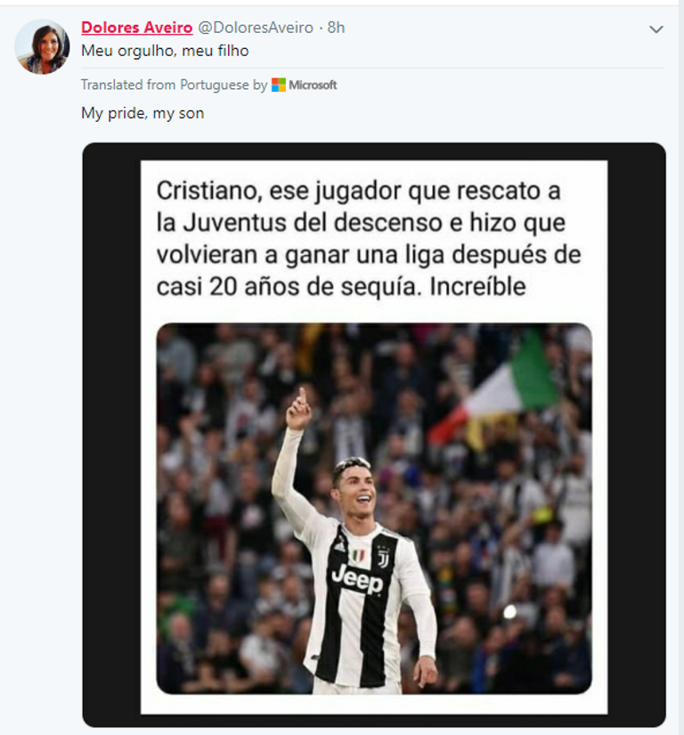 دولوريس أفيرو وكريستيانو رونالدو