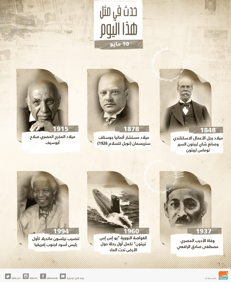 حدث في مثل هذا اليوم 10 مايو