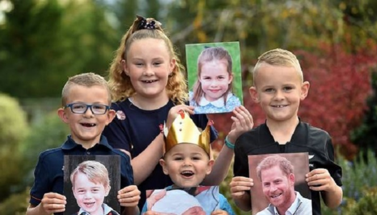 4 أطفال بعائلة نيوزيلندية يحملون نفس أسماء أحفاد ملكة بريطانيا