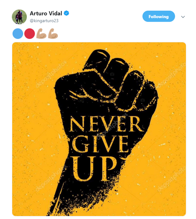 تغريدة أرتورو فيدال نجم برشلونة