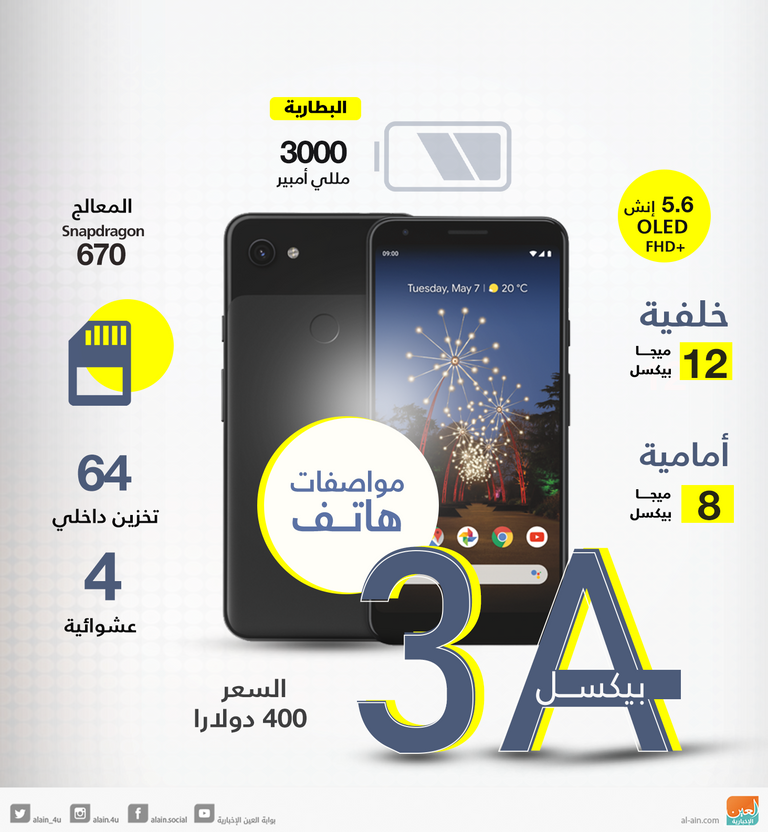 هاتف بيكسل 3A
