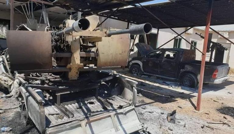 الجيش الليبي يستهدف الآليات العسكرية لمليشيا طرابلس 