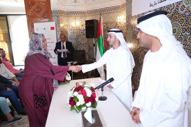 جانب من حفل إطلاق "حملة محمد بن زايد لإفطار الصائم" في المغرب