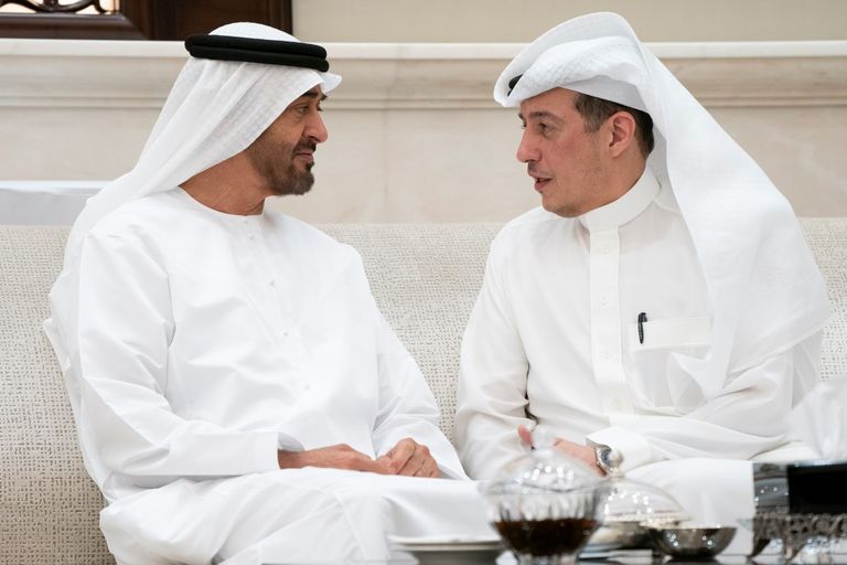 الشيخ محمد بن زايد آل نهيان يستقبل سفير السعودية في الإمارات