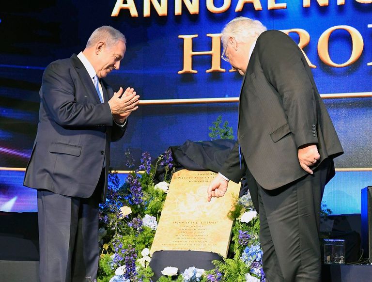 نتنياهو وفريدمان في احتفال مساء الثلاثاء