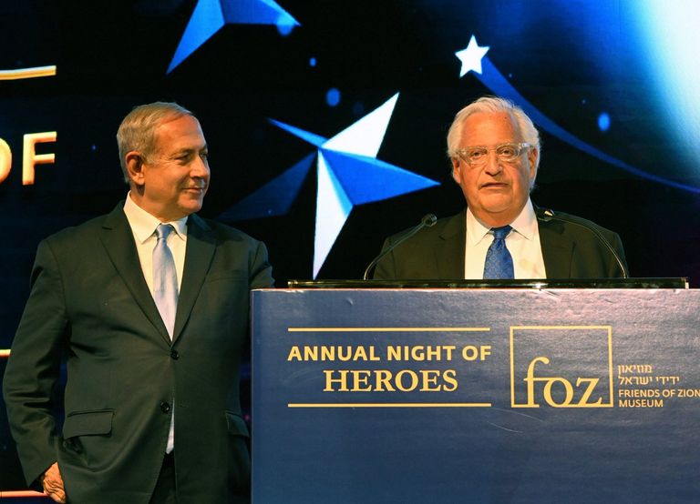 نتنياهو وفريدمان في احتفال مساء الثلاثاء