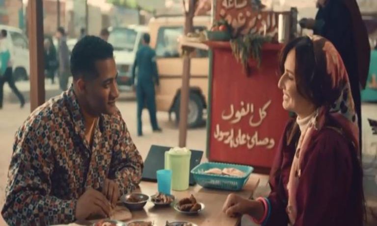 محمد رمضان وحلا شيحة في لقطة من مسلسل "زلزال"