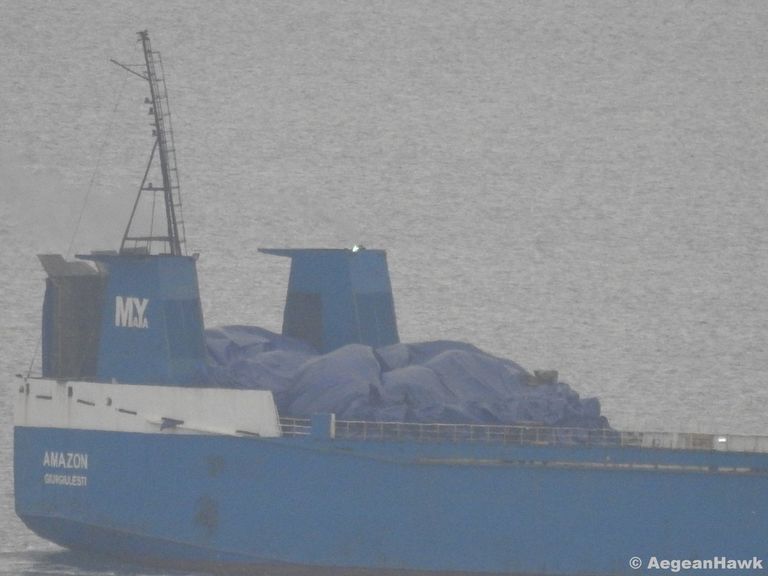 السفينة قبل مغادرة ميناء تركيا سفينة أمازون التركية