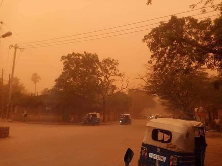 مشهد من العواصف التي اجتاحت شرق إثيوبيا.