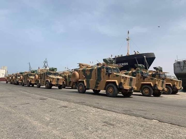 مدرعات وصلت للمليشيات السفينة التركية أمازون تنقل مدرعات للمليشيات