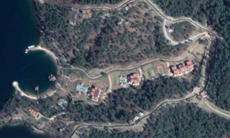 أعمال إنشاء قصر أردوغان الصيفي بمرمريس