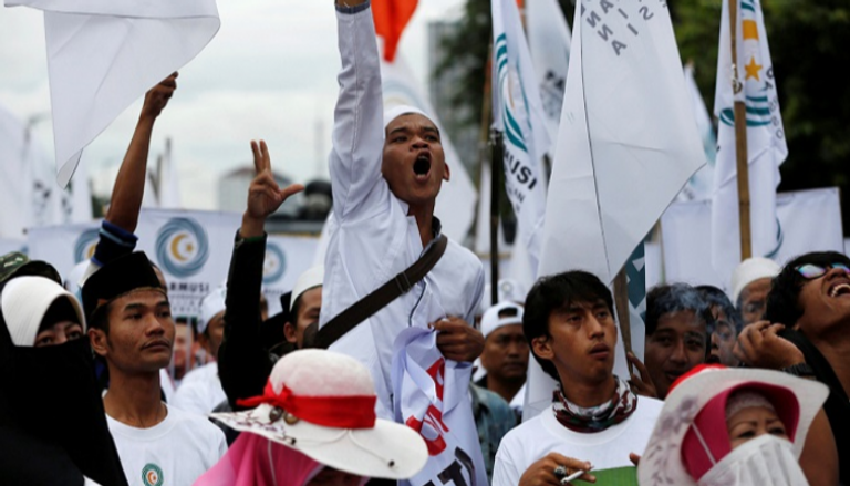 احتجاج سابق للمعارضين في إندونيسيا- أرشيفية