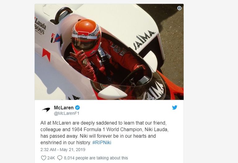 نيكي لاودا.. أسطورة سباقات "فورمولا 1"