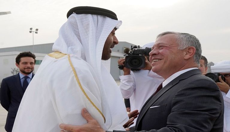 الشيخ محمد بن زايد يستقبل الملك عبدالله الثاني