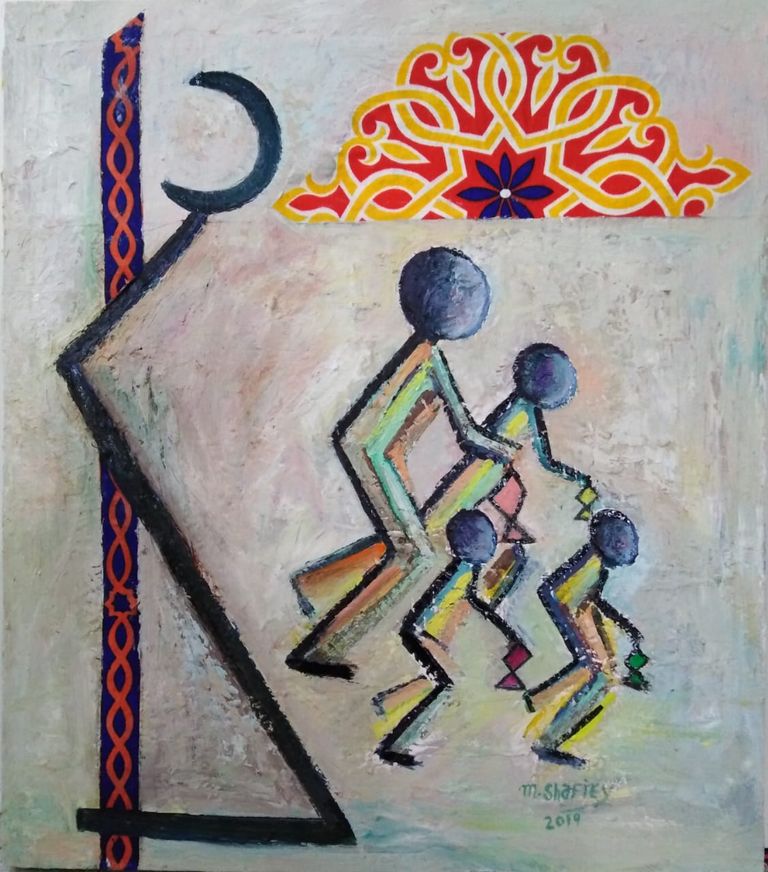 من لوحات معرض "رمضان جانا"