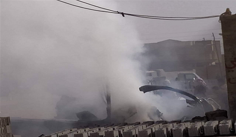 موقع انفجار السيارة المفخخة بمدينة القائم العراقية