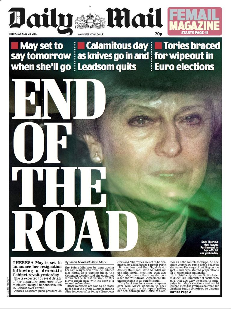 الصحف البريطانية هاجمت ماي لتشبثها بالسلطة