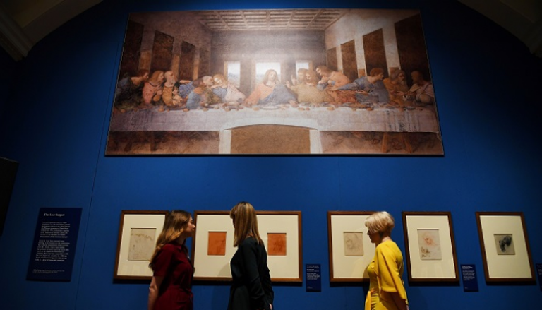 عرض لوحة نادرة في معرض ليوناردو دافنشي بقصر باكنجهام