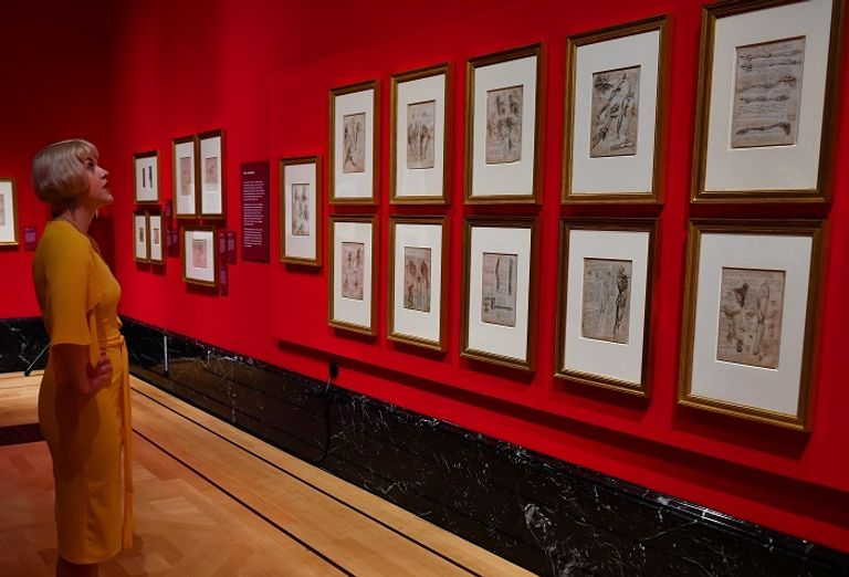 عرض لوحة نادرة في معرض ليوناردو دافنشي بقصر باكنجهام