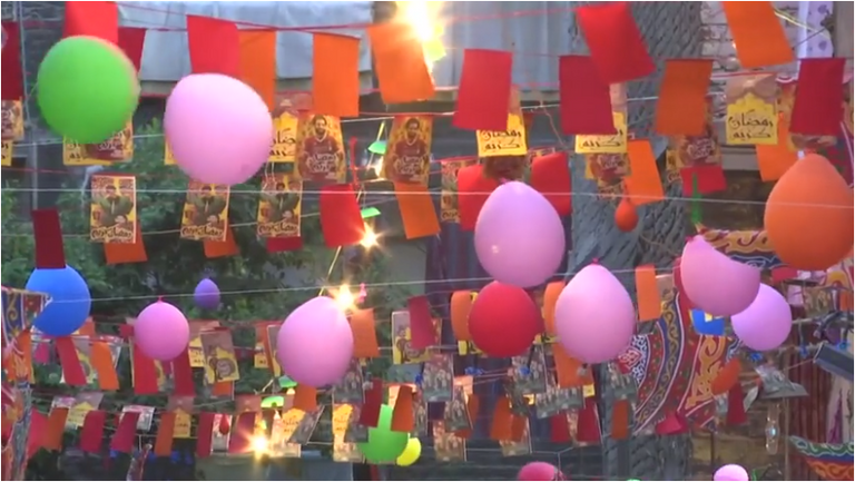 مائدة الإفطار الضخمة في منطقة المطرية بالقاهرة